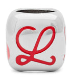 LOEWE Dice Bag Charm brass engraved logo, UK version