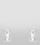 Boucheron Plume de Paon clip-on earrings in white gold with diamonds - British product