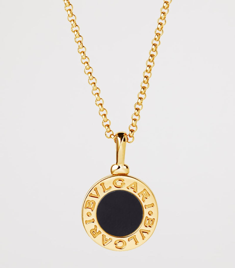 Bvlgari Bvlgari onyx necklace 18kt yellow gold - British product