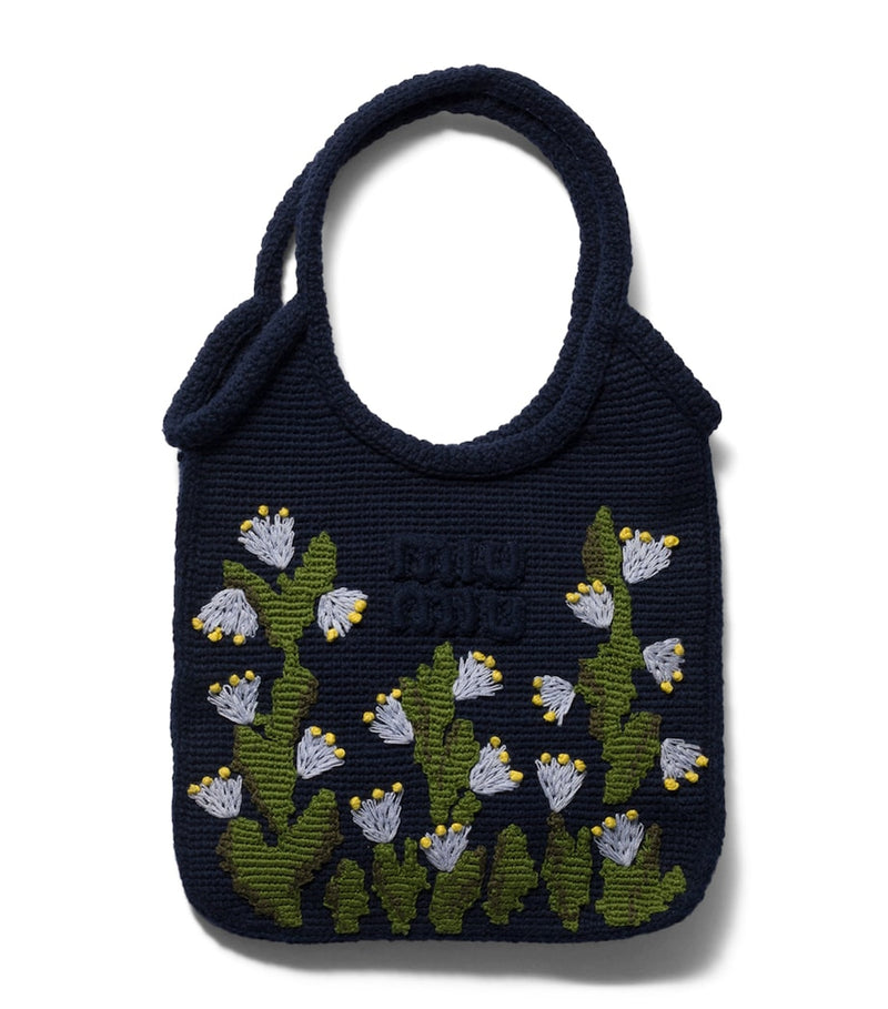 Miu Miu cotton crochet Ivy tote bag, UK version