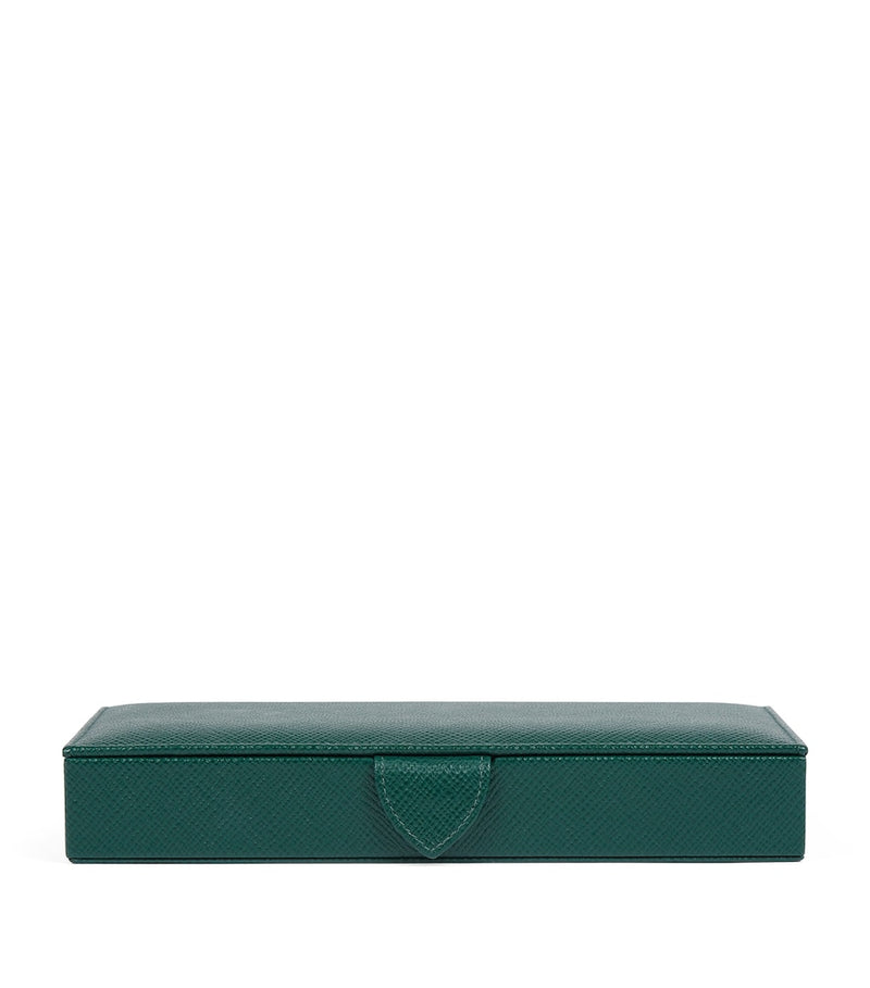 Smythson Leather Panama Cufflink Box (British brand)