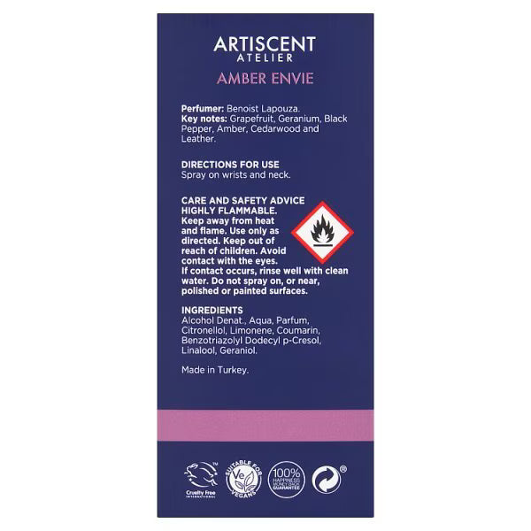Superdrug Artiscent Amber Envie 50ml perfume (British brand)