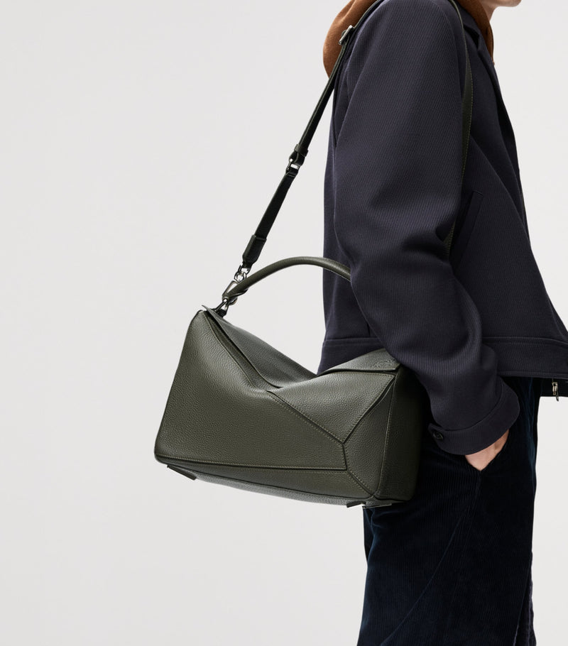 LOEWE Puzzle large leather top-handle bag, UK version