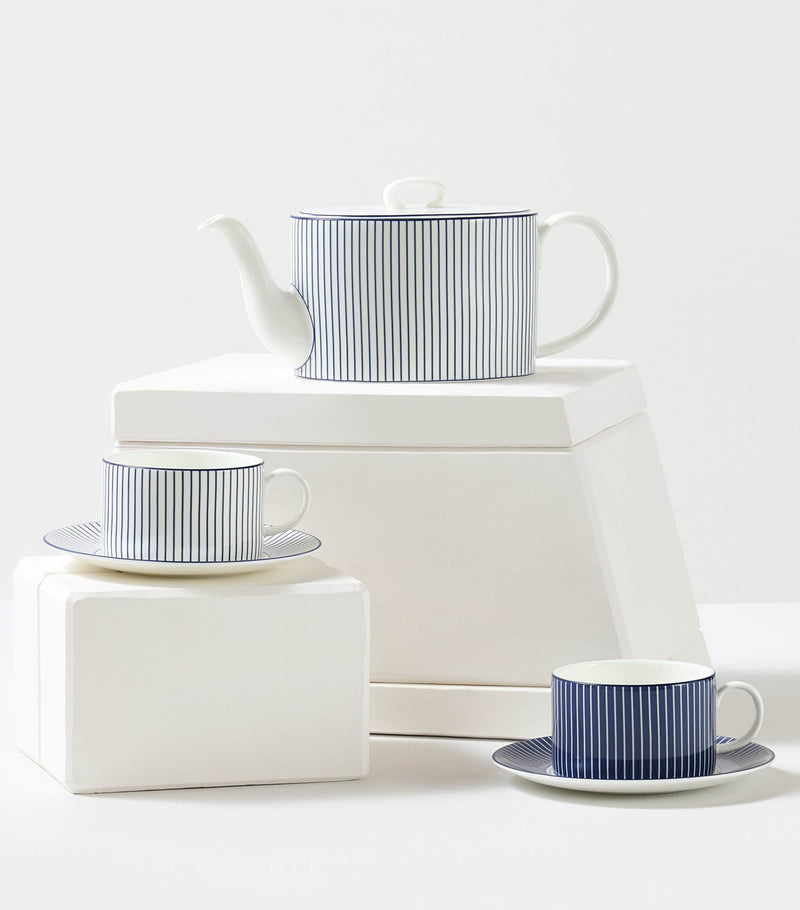 Wedgwood Pinstripe Teacup and Saucer (British brand)