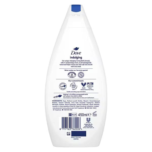 Dove Indulging Cream Bath Soak 450 ml - British product