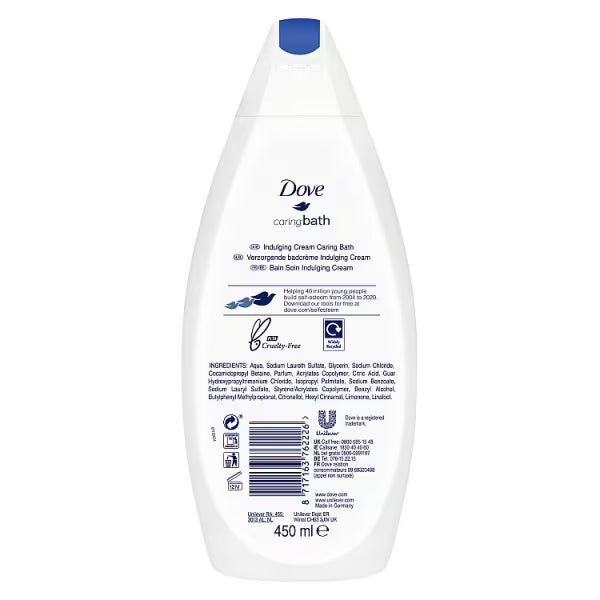 Dove Indulging Cream Bath Soak 450 ml - British product