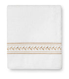 Pratesi cotton bath sheet 40x70cm with embroidered laurel, imported from the UK