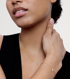 Monica Vinader gold vermeil sapphire birthstone necklace (British brand)