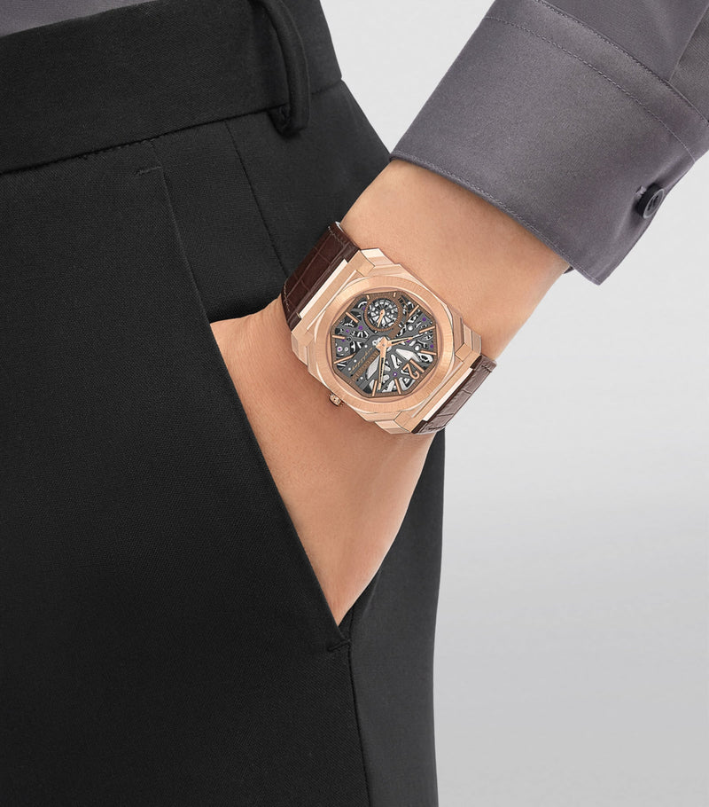 Bvlgari Octo Finissimo skeleton watch 40mm rose gold (British brand)
