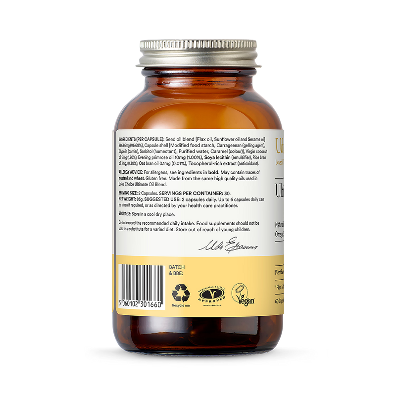 Udo's Choice omega oil blend 60 capsules, UK version