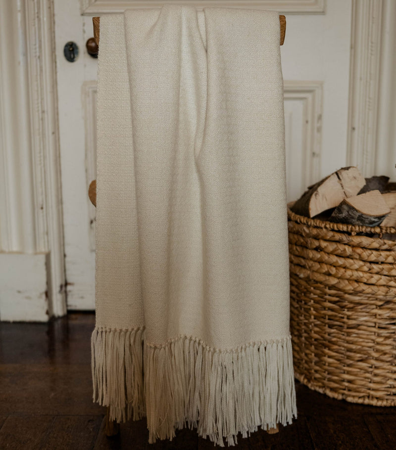 Araminta Campbell Alpaca-Blend Willow Throw Blanket 150cm x 230cm - British product