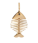 Harrods Annoushka Yellow Gold and Diamond Fish Bones Charm- Buy online at McGrocer