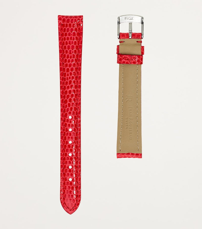 Jean Rousseau Classic Leather Lizard-Pattern Watch Strap 14mm - British product