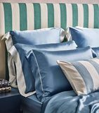 Gingerlily silk King fitted sheet Summerhill Blue 150cm x 200cm, UK version