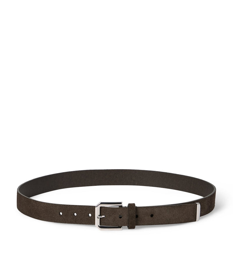 Brunello Cucinelli reversed leather buckle belt 3cm, imported from the UK