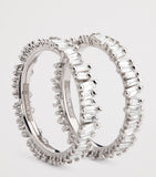 Suzanne Kalan white gold and classic diamond tech ring jackets, size 8.5 (British brand)