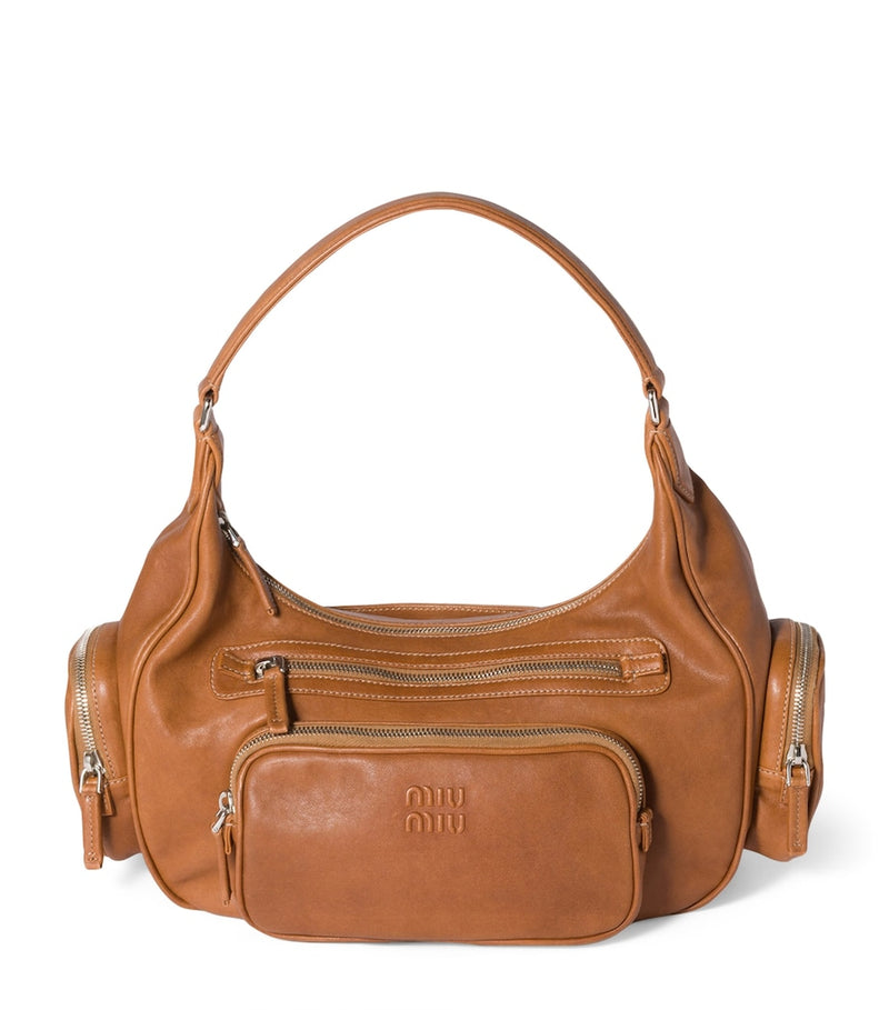 Miu Miu Pocket top-handle bag in nappa leather, UK version