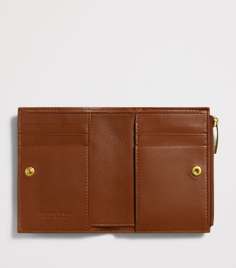 Bottega Veneta Small Leather Bifold Wallet, imported from the UK