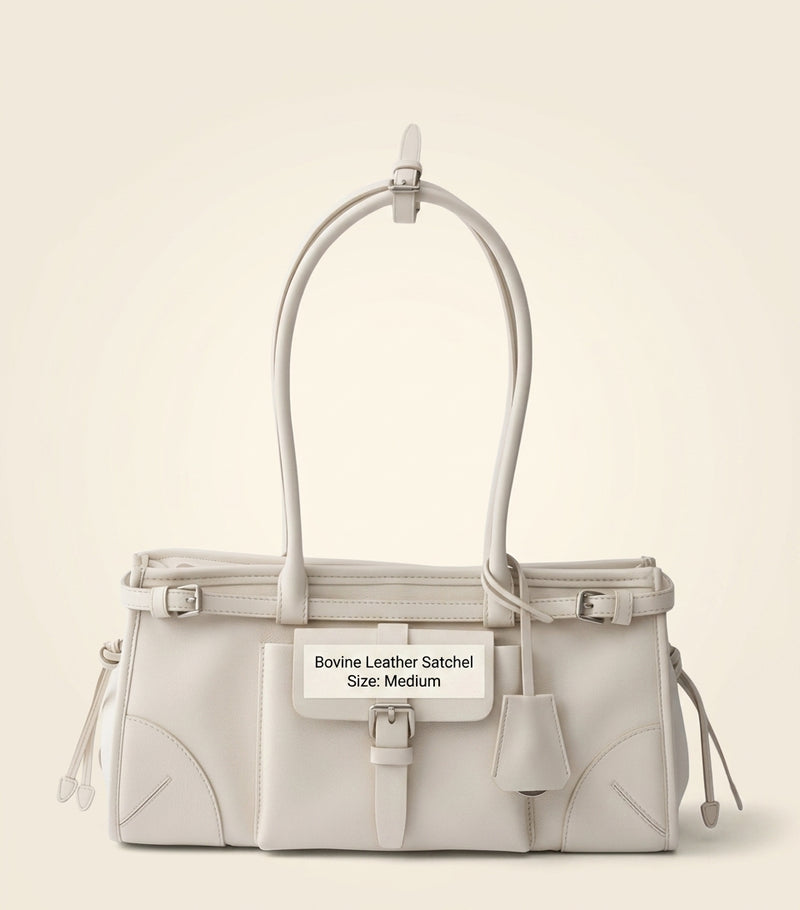 Prada linen Bonnie shoulder bag with leather details, imported from the UK