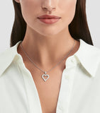 Graff diamond love heart necklace in 18kt white gold, UK version