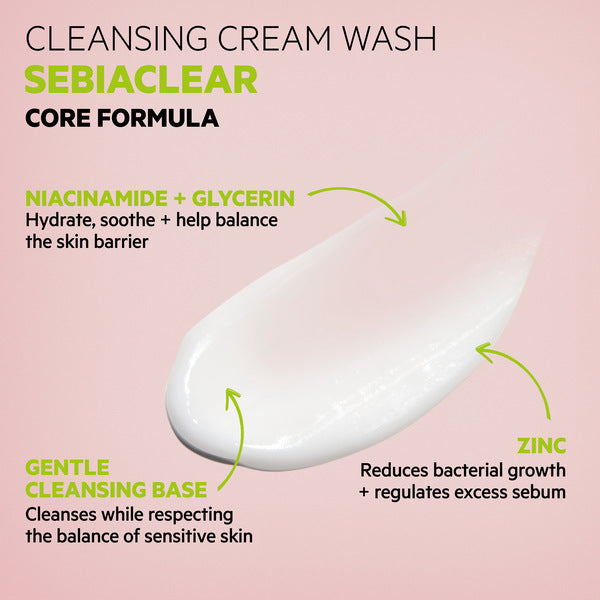 SVR SEBIACLEAR face wash cream cleanser 200ml (British brand)