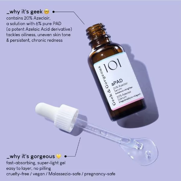 Geek & Gorgeous 101 Apad 20% Azeclair Serum 30ml, UK version