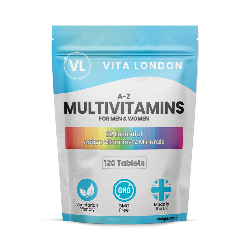 Vita London multivitamin with iron 120 tablets, imported from the UK