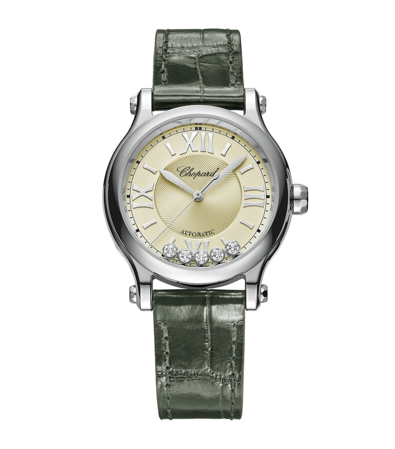 Chopard Happy Sport Lucent Steel and Diamond watch 33mm (British brand)