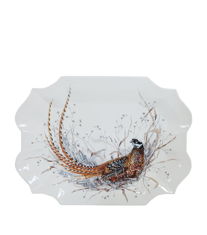 Gien Sologne pheasant serving platter porcelain faience (British brand)