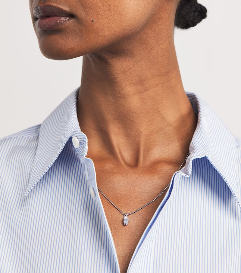 Anita Ko white gold diamond palm leaf necklace - British product