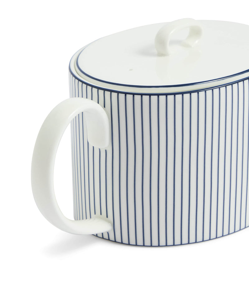 Wedgwood Gio Pinstripe Teapot bone china, UK version