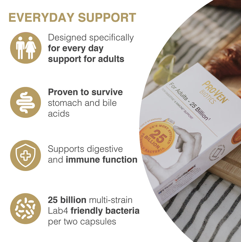 Pro-ven Biotics Adult Acidophilus & Bifidus 30 Capsules (British brand)
