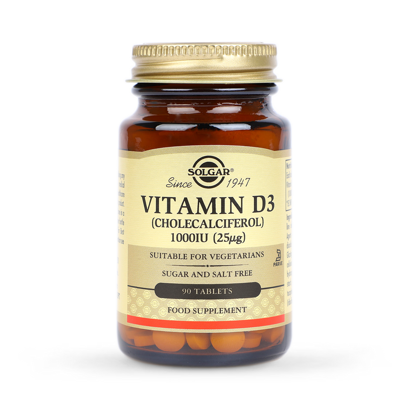 Solgar Vitamin D3 supplement 1000IU 90 tablets (British brand)