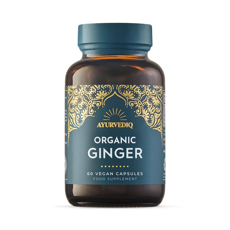 Ayurvediq organic ginger capsules 60 count (British brand)