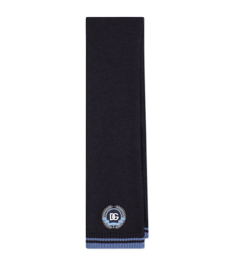 Dolce & Gabbana kids logo scarf virgin wool (British brand)