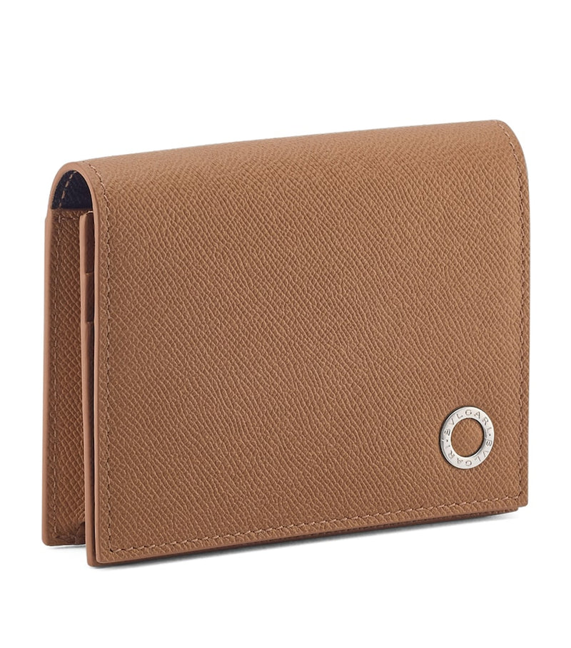 Bvlgari leather business card holder in textured finish (British brand)