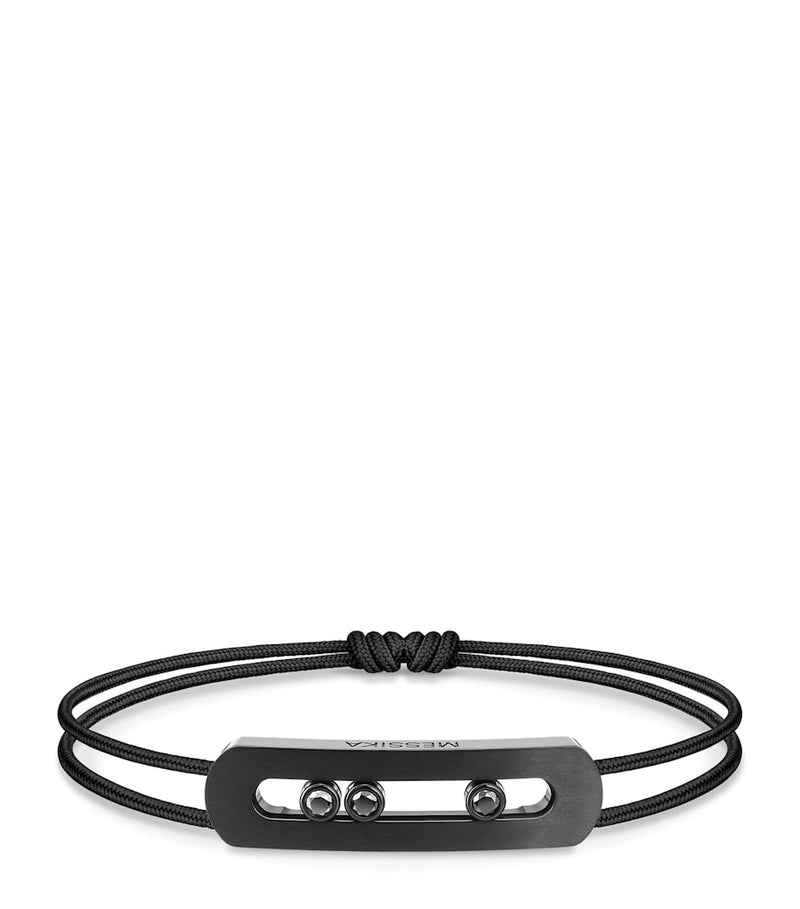 Messika Move Uno black titanium diamond cord bracelet 0.25ct, UK version