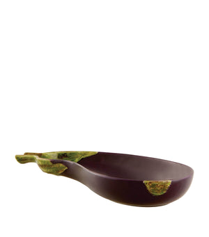 Hand-Painted Aubergine Earthenware Platter 11cm
