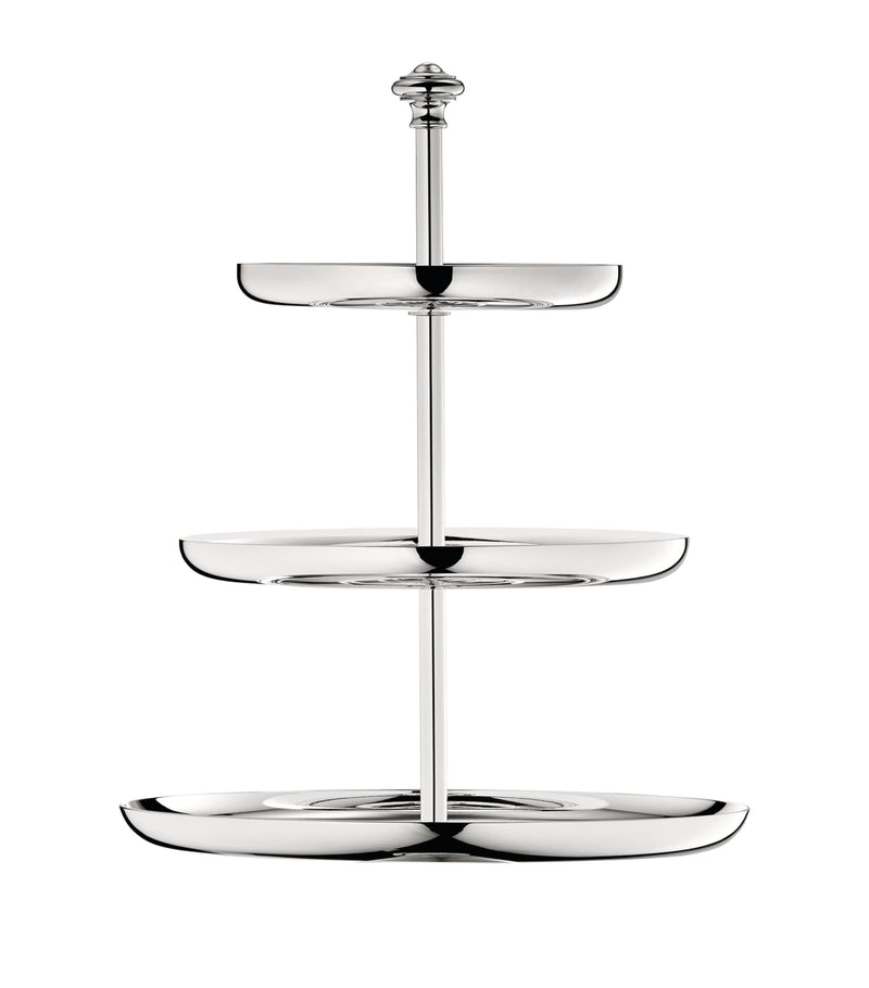 Silver-Plated Three-Tier Pastry Stand 24cm