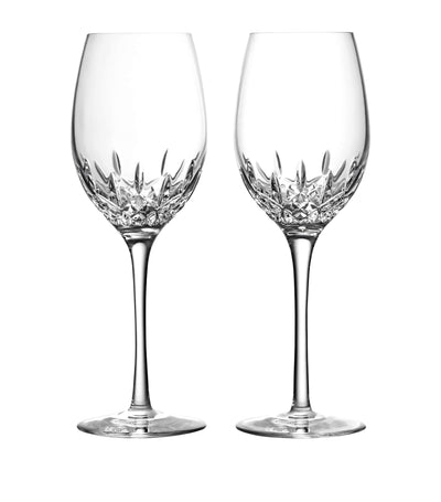 Harrods Waterford Set of 2 Lismore Essence White Wine Glasses 475ml- Buy online at McGrocer