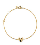 Monica Vinader gold vermeil heart chain bracelet (British brand)