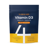 Holland & Barrett 4 Him & Her Vitamin D3 4000 IU High Strength Tablets 365 Vegetarian Tablets (1 Year Supply)- Buy online at McGrocer