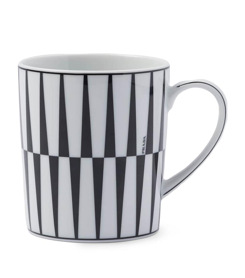 Prada porcelain stripes mug, imported from the UK