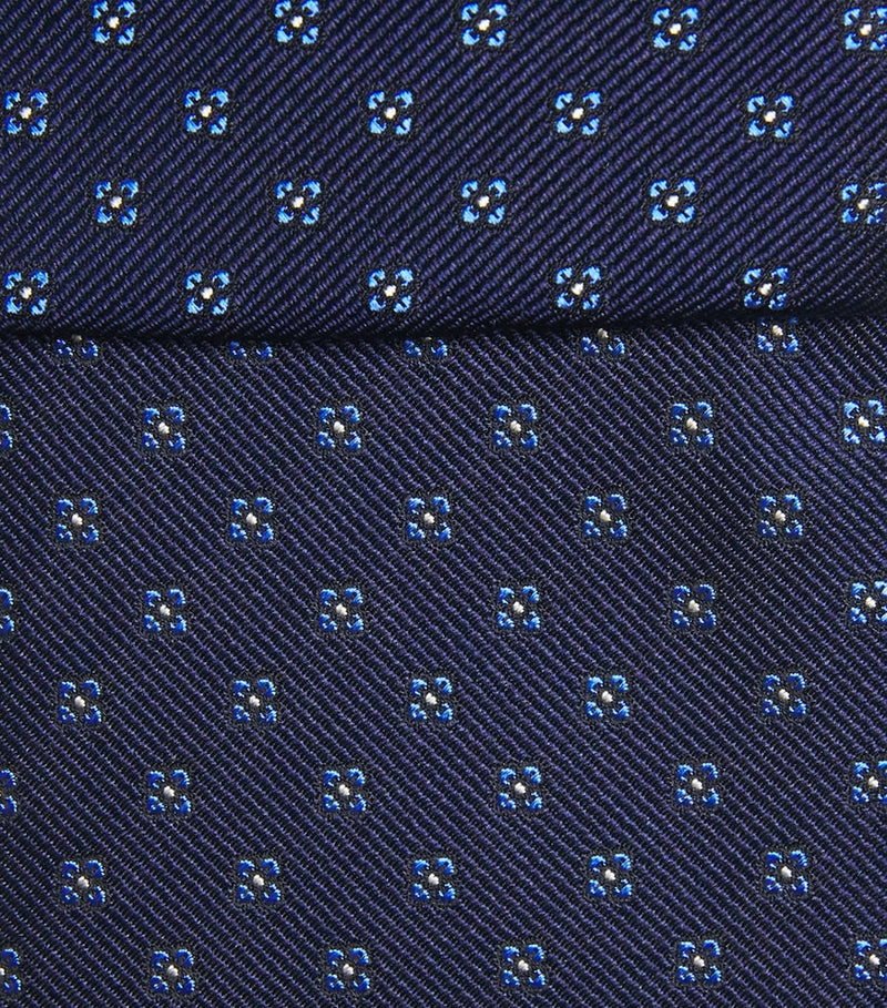 Isaia silk floral tie 6cm, imported from the UK