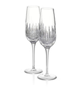 Harrods Set of 2 Diamond Engraved Champagne Flutes 315ml- Buy online at McGrocer