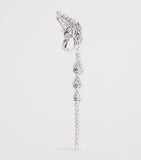 Yeprem white gold and diamond pearlescent drop earrings - British product