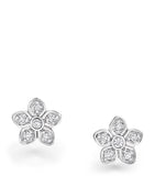 Graff white gold and diamond wild flower stud earrings, UK version