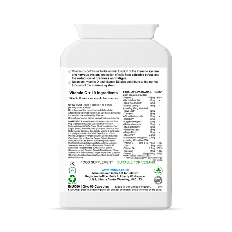 InfiniVit Advanced Immuno Support 60 capsules (British brand)