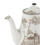 Wedgwood Parklands coffee pot with peonies and buildings print 18cm (British brand)
