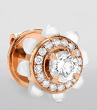 Marli New York rose gold diamond white agate earrings (British brand)